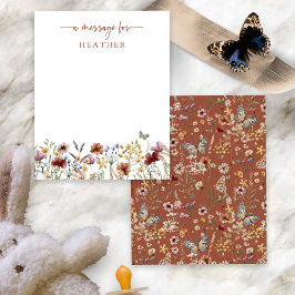 テラコッタ ワイルドフラワー メッセージ カード