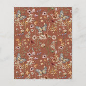 テラコッタ ワイルドフラワー メッセージ カード (裏面)