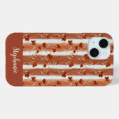 テラコッタ+ワイルドフラワー+モノグラム+ボホー Case-Mate iPhoneケース (裏面 (横))