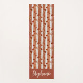 テラコッタ ワイルドフラワー モノグラム ヨガマット (正面)