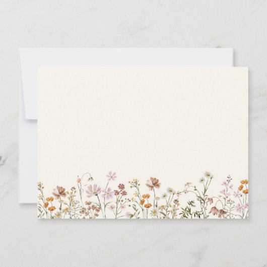 テラコッタ ワイルドフラワー 聖書の一節をシェアする サンキューカード (裏面)