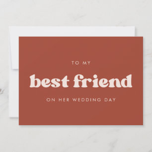 テラコッタ 友達の結婚式の日に 招待状