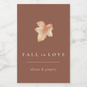 テラコッタ「恋に落ちる」秋の落ち葉 ワインラベル (シングルラベル)