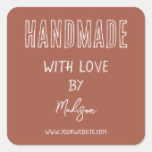 テラコッタ |愛で手作り スクエアシール (正面)