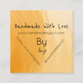 テラコッタ 手作り 愛を込めて オーダーメイド スクエア名刺 (正面)