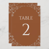 テラコッタ|描ワイルドフラワーズ結婚ボタニカル (正面/裏面)