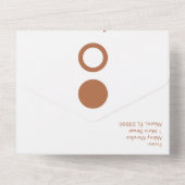 テラコッタ 月相 シェイプ ウェディング オールインワン招待状 (裏面)