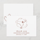 テラコッタ 特別な感謝の気持ちを込めて 名前 日付 招待状 (正面/裏面)