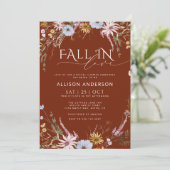 テラコッタ　秋の恋　ブライダルシャワー　招待状 招待状 (スタンド正面)