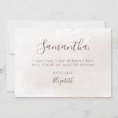 テラコッタ 秋の落ち葉 メイドオブオナー プロポーズ 招待状 (裏面)