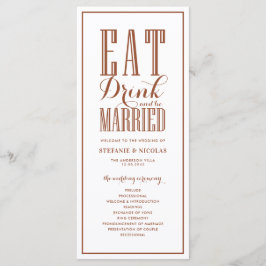 テラコッタ 結婚式 Eat Drink and be Married プログラム