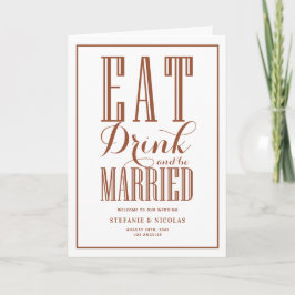 テラコッタ 結婚式 Eat Drink Be Married プログラム