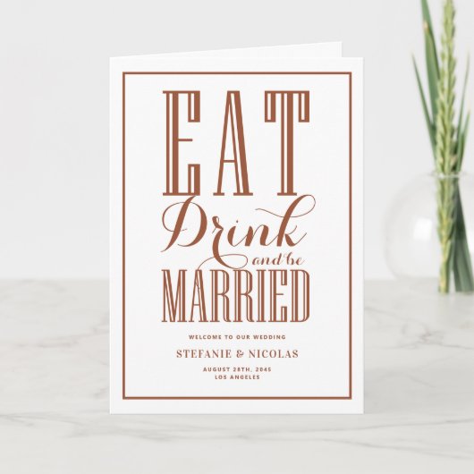 テラコッタ 結婚式 Eat Drink Be Married プログラム (正面)
