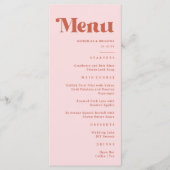 テラコッタ&赤面ピンクレトログルービー結婚ズ メニュー (正面)