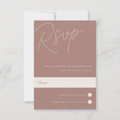 テラコッタ |透かし伝統的 出欠カード (正面)