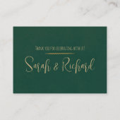 テラコッタ&金ゴールドロマン結婚ティズウォームボホリュックス プレイスカード (裏面)