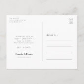 テラコッタ&金ゴールド日が差すことフレームクリスマスフォト ポストカード (裏面)