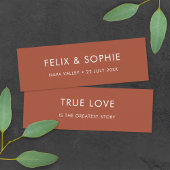 テラコッタ |錆び結婚式の引き出物ミニブックマークカード スキニー名刺