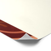 テラコッタbohoベビーシャワー ポスター (角)