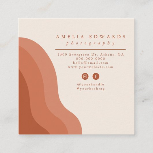 テラコッタboho名刺スクウェア スクエア名刺 (裏面)