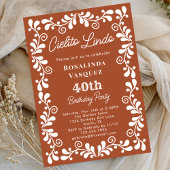 テラコッタCielito Lindoメキシコ40歳の誕生日 招待状
