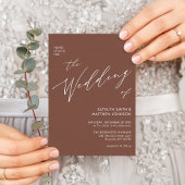 テラコッタQRコードオールインワンエレガントウェディング 招待状