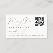 テラコッタQRコードスキャン可能プロフェッショナル モダン 名刺 (裏面)