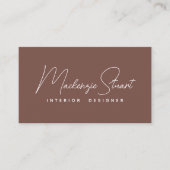 テラコッタQRコードスキャン可能プロフェッショナル モダン 名刺 (正面)