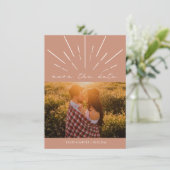 テラコッタScript Line Art結婚の写真 セーブザデート (スタンド正面)