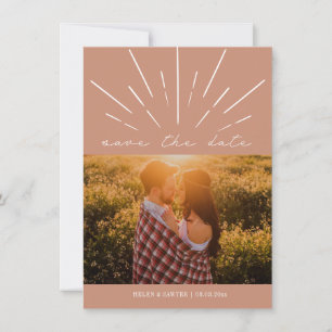 テラコッタScript Line Art結婚の写真 セーブザデート