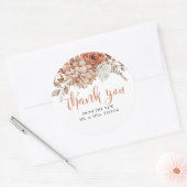 テラコットタル秋秋フローラサンキュービター ラウンドシール (封筒)