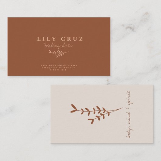 テラコッモダンタアーストーンパーソナライズされた 名刺 (正面/裏面)