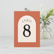 テラコッモダンタアーチテーブル番号両面 