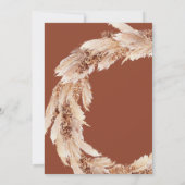 テラコッモダンタエレガントは日付パンパを保存する 招待状 (裏面)