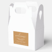 テラコッモダンタカスタムウェディングウェルカム フェイバーボックス (オープン)