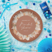 テラコッモダンタボヘミアンパンパスブライダルシャワー ペーパープレート (パーティー)