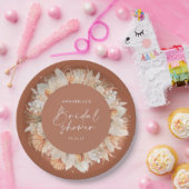 テラコッモダンタボヘミアンパンパスブライダルシャワー ペーパープレート (パーティー)