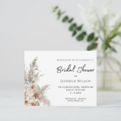 テラコッモダンタボヘミアン草のブライダルシャワーの保存 案内ポストカード (スタンド正面)