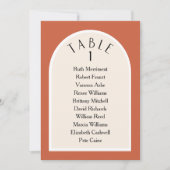 テラコッモダンタ式テーブルナンバー座席計画 招待状 (正面)