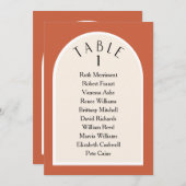 テラコッモダンタ式テーブルナンバー座席計画 招待状 (正面/裏面)