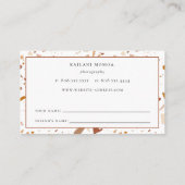 テラコッモダンタ・テラゾ・パターンの紹介 名刺 (裏面)