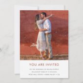 テラコッモダンタ |焦げたオレンジ結婚色の錆 招待状 (正面)