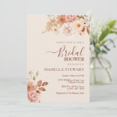 テラコッ素朴タボホ秋リーフブライダルシャワー 招待状 (スタンド正面)