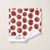 テラコッ自然タトーンハン絵を描ドドットパターン バスタオルセット (ウォッシュタオル)