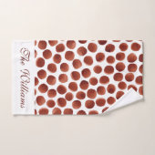 テラコッ自然タトーンハン絵を描ドドットパターン バスタオルセット (ハンドタオル)