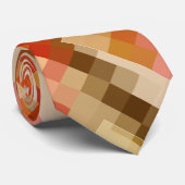 テラコテモダンィック抽象芸術パターンタイ ネクタイ (ロール)