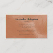 テラコモダンッタ抽象芸術水色プロフェッショナル 名刺 (裏面)