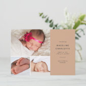 テラコモダンッタ数々の – フォト誕生 案内状 (スタンド正面)