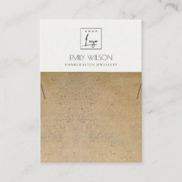 テラコ素朴ッタテクスチャロゴネックレスディスプレイ 名刺