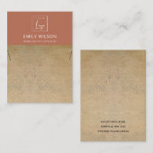 テラコ素朴ッタテクスチャロゴネックレスディスプレイ 名刺 (正面/裏面)